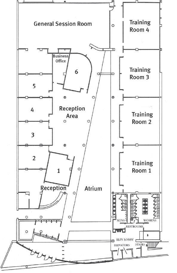Conference center floor plan Conference center floor plan